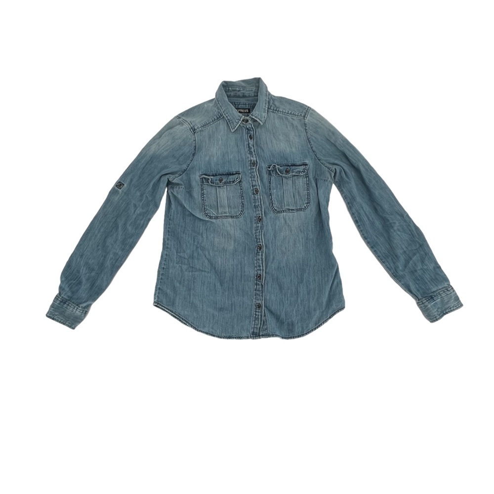 Express Long Sleeve Jean Shirt Size Small Women’s